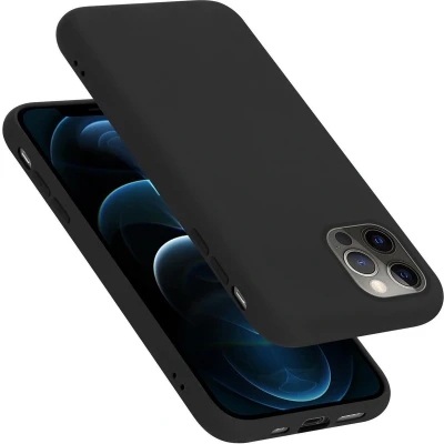 Afbeelding van Cadorabo Hoesje geschikt voor Apple iPhone 13 PRO in LIQUID ZWART Beschermhoes gemaakt van flexibel TPU silicone Case Cover