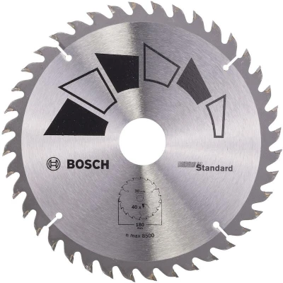 Afbeelding van Bosch Accessories Standard 2609256815 Hardmetaal cirkelzaagblad 180 x 30 mm Aantal tanden: 40 1 stuk(s)