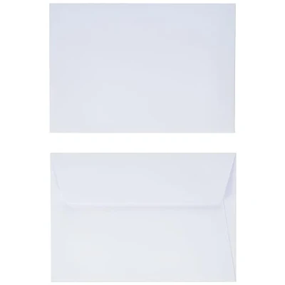 Afbeelding van Clairefontaine 5436C, verpakking met 20 zelfklevende enveloppen, formaat C6, 11,4 x 16,2 cm, 120 g/m², kleur: wit, uitnodiging voor evenementen en correspondentie, Pollen serie, glad papier van hoge