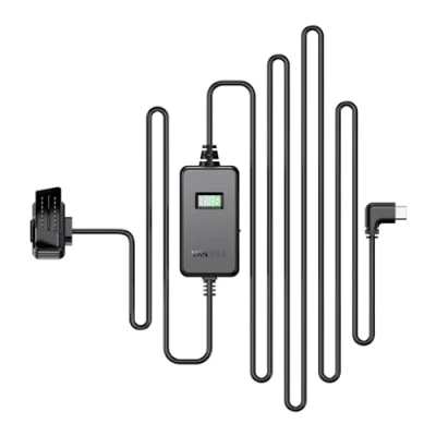 Afbeelding van VANTRUE Hardwire OBD USB C display met 3 niveaus voor alle Dash Cam houders, laagspanningsbeveiliging, 11,6 V/12 V/12,4 V, 23,6 V/24 V/24,4 24 uur parkeerbewaking, m