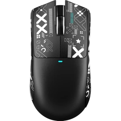 Image de ATTACK SHARK X11 SE Souris Gaming Sans Fil, Capteur PixArt PAW3311, BT/2.4G Fil/Câblé, 22000 DPI, 65 Heures d&#039;Autonomie, Gamer/Bureau pour Win11/Xbox/PS/Mac (Noir + ruban)