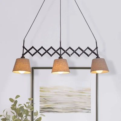 Afbeelding van Textiel hanglamp Adrienne 3 lamps
