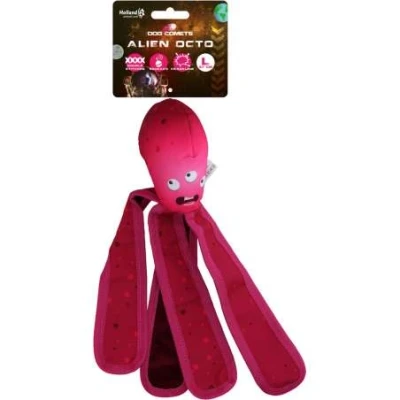 Afbeelding van Dog Comets Alien Octo 37 cm Hondenspeelgoed Drijvend Stevig Canvas Voorzien van Pieper Knisperende Tentakels L Roze