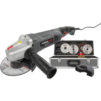 Afbeelding van Powerplus POWESET2 Haakse slijper 900W 125mm schijfdiameter Incl. alu gereedschapskoffer en 6 accessoires (slijpschijf 125mm)