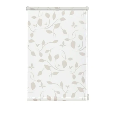 Afbeelding van GARDINIA Verduisterend rolgordijn met Scandinavisch patroon om te klemmen of lijmen, daglicht, ondoorzichtig, montageset inbegrepen, EASYFIX, natuurlijk wit, 100 x 150 cm (B H)