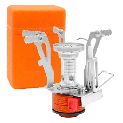 Afbeelding van Campinggasfornuis, draagbaar, winddicht, 3000 W, gasfornuis met draagbox, voor koken, wandelen, reizen, vissen, grillen, picknick