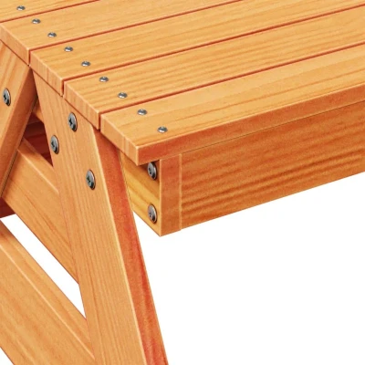Afbeelding van Picknicktafel voor kinderen 88x97x52 cm grenenhout wasbruin