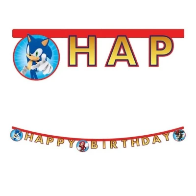 Image de Guirlande de lettres Sonic JHappy Birthday 2mtr par unité