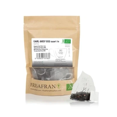 Afbeelding van FRISAFRAN Zwarte thee Earl Grey ecologisch van piramides antiseptisch energiebesparend 30 stuks
