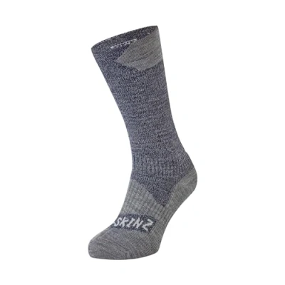 Afbeelding van Seal Skinz Waterproof All Weather Mid Length sokken, uniseks, 1 stuk, marineblauw/grijs
