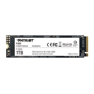 Image de SSD Interne Patriot P300 P300P1TBM28 1To M.2 NVMe SATA 2100Mo/s Noir