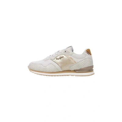 Afbeelding van Pepe Jeans London MIX W Sneakers laag, Dames, Maat: 36, Whitewash white Kunststof