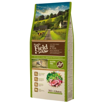 Afbeelding van Sam&#039;s Field Adult Medium Rund&amp;Kalf&amp;Aardappel Hondenvoer 13 kg