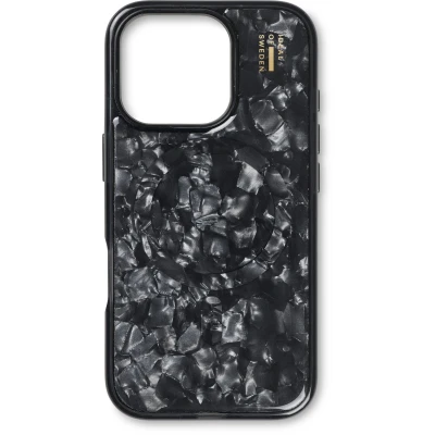 Afbeelding van iDeal of Sweden Pearlised Case met magnetische ring geschikt voor iPhone 16 Pro Black