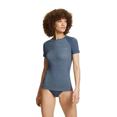 Afbeelding van FALKE Wool Tech licht ronde hals technisch ondergoed sportshirt korte mouwen voor warm en koud weer ademend klimaatregulerend geurremmend wol functioneel garen 1 stuk