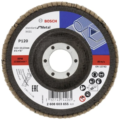 Afbeelding van Bosch Accessories 2608603655 X431 Lamellenschijf Diameter 115 mm Boordiameter 22.33 Staal 1 stuk(s)