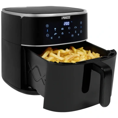 Afbeelding van Princess 01.182254.01.001 Airfryer 8 l 1800 W Anti aanbaklaag, Heteluchtfunctie, Timerfunctie, Instelbare temperatuur, Met display Zwart