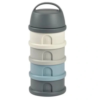 Image de Boîte doseuse avec 4 compartiments Gris mineral et bleu