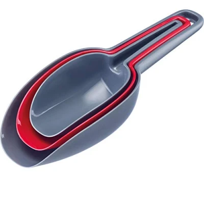 Image de Westmark 90902270 Lot de 3 pelles remplissage 50/100/150 ml, en plastique, sans BPA, trionale, anthracite/rouge,