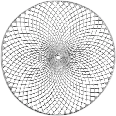 Afbeelding van Zeller placemats rond mandala zilver 38 cm onderleggers