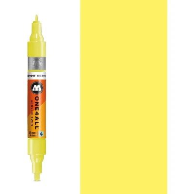 Afbeelding van Molotow ONE4ALL Fluoriserend Gele Acrylic Twin 1,5 4 mm Marker