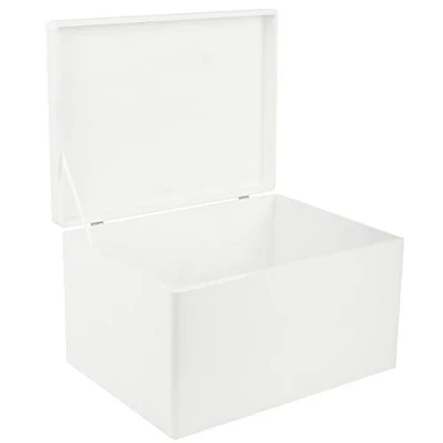Afbeelding van Creative Deco XXL Grote Houten Doos Opbergdoos Wit 40 x 30 24 cm met Deksel Kerst, Kerstmis Cadeau