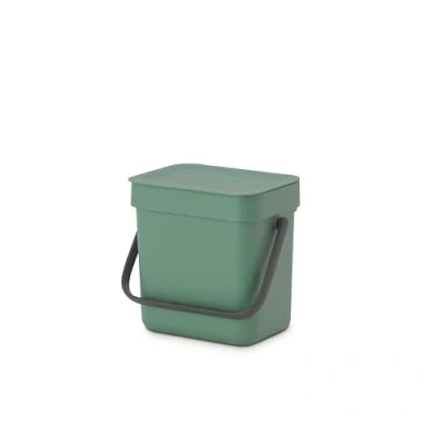 Image de Brabantia Sort &amp; Go Prullenbak, Afvalemmer, Fir Green, 3 Liter