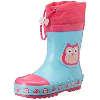 Image de Playshoes Mixte Enfant Bottes en Caoutchouc Chaussure de Sport Nautique, Hiboux, 28/29 EU