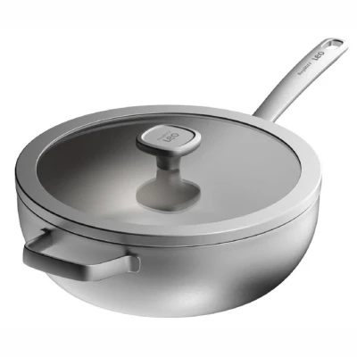 Afbeelding van LEO RECYCLED Wokpan met deksel Graphite 28cm