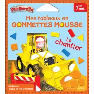 Afbeelding van P&#039;TIT GARCON LE CHANTIER MES TABLEAUX EN GOMMETTES MOUSSE