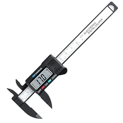 Afbeelding van Newaner Digitale schuifmaat, 150 mm, koolstofvezel, digitaal met heldere lcd en back up batterij, professionele schuifmaat voor buiten, binnen, diepte stappenteller