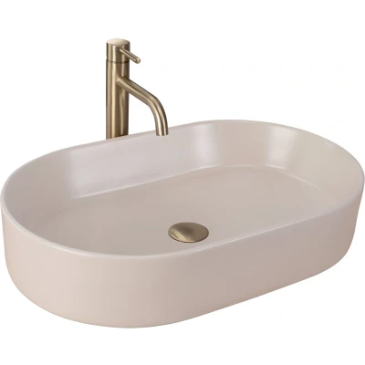 Afbeelding van REA Nadia 60 Wit Matt Waskom 61 cm Ovale Keramische Modern Design