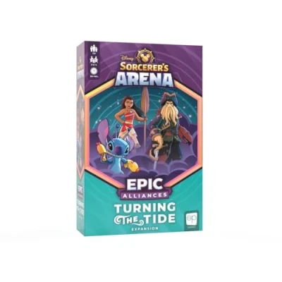Afbeelding van USAopoly The OP Disney Sorcerer&#039;s Arena: Epic Alliances Turning Tide Expansion Featuring Davy Jones, Moana and Stitch Leeftijd 13+ voor 2 4 spelers Engels