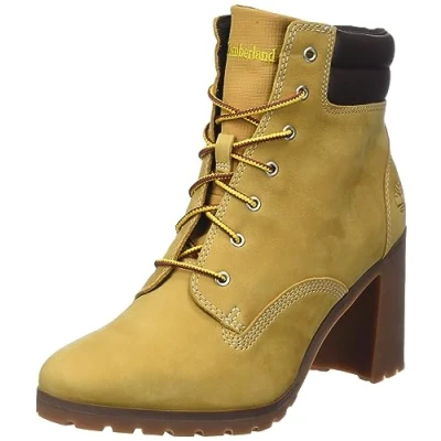 Afbeelding van Timberland Allington dubbele kraag modieuze dameslaarzen, Wheat Nubuck