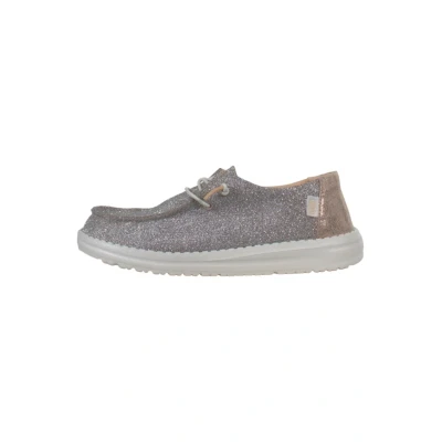 Afbeelding van HEYDUDE Wendy Metallic Sparkle Slip On Sneakers Dames