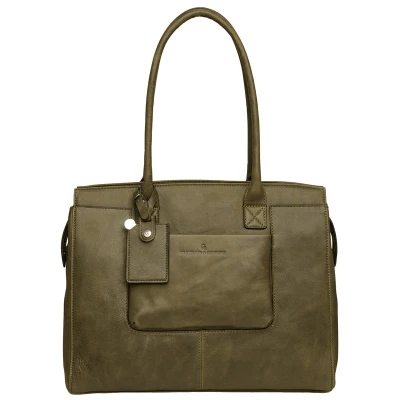 Afbeelding van Castelijn &amp; Beerens RFID Handtas, Dames, Maat: One Size, Green