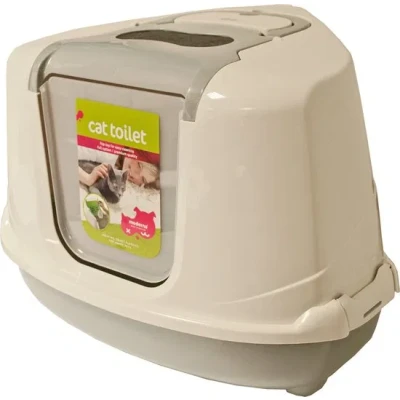 Afbeelding van Moderna Hoek Kattenbak Flip Beige 56X45X39 CM