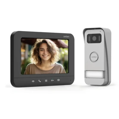 Afbeelding van Avidsen PRIMA Complete set voor Video deurintercom Kabelgebonden Zwart, Aluminium