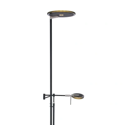 Afbeelding van Vloerlamp met leesarm zwart Turound