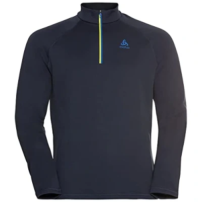 Afbeelding van ODLO Midlayer 1/2 zip BESSO Mannen Outdoortrui Dark Sapphire Maat S