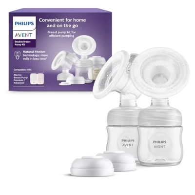 Afbeelding van Philips Avent Extra Kolfset Dubbele Elektrische Borstkolf Losse Set Comfortabele Siliconen Kussens SCF335/12