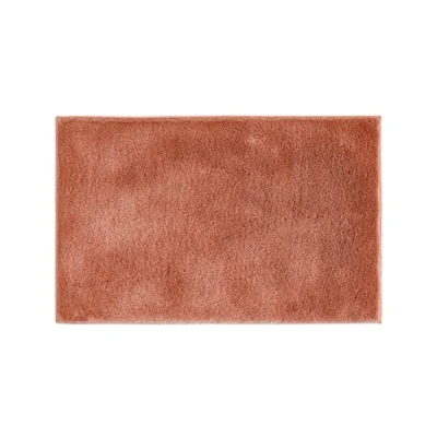 Afbeelding van andiamo badmat antislip Florida zacht en pluizig wasbare douchemat voor badkamer 50 x 80 cm roestrood