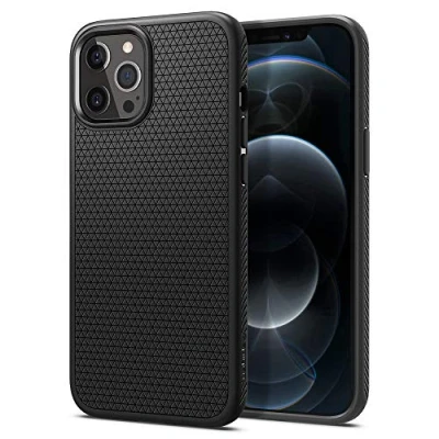 Afbeelding van Spigen Liquid Air TPU Back Cover Apple iPhone 12 Pro Max Zwart