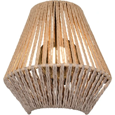 Afbeelding van REALITY LIRA Wandlamp Naturel incl. 1x SMD 1,5 W 4 stappen TOUCH USB aansluiting Wandmontage Oplaadbaar Snoerloos