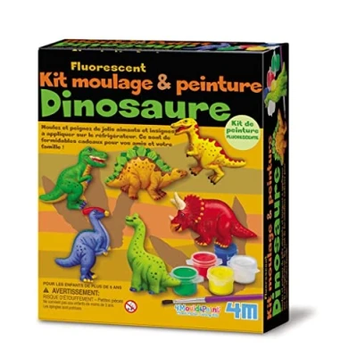 Afbeelding van 4m Crea Gips Gieten En Verven: Glow dinosaurussen Franstalig