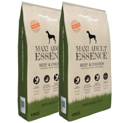 Afbeelding van vidaXL Premium hondenvoer Maxi Adult Essence Beef &amp; Chicken 30 kg 2 st