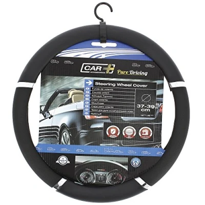 Afbeelding van Car Plus Stuurhoes Speed Universeel Pvc Zwart 37 39 Cm