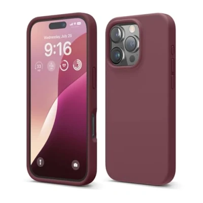 Afbeelding van elago Compatibel met iPhone 16 Pro hoesje, hoogwaardige vloeibare siliconen hoes, volledige beschermhoes, schokbestendig, slanke telefoonhoes