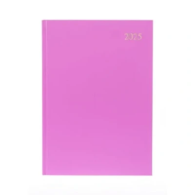 Afbeelding van Collins Essential ESSA43.50 25 Weekplanner 2025, met harde kaft, leer, A4, roze