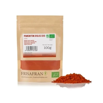 Afbeelding van FRISAFRAN Biologisch paprikapoeder, zacht, 100 g, zoete paprika, zachte gerookte biologische paprika